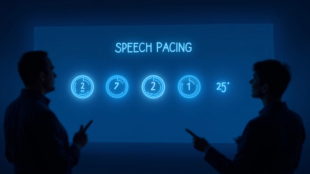 Digitale Zeitanzeige zeigt verschiedene Tempi, modernes grafisches Design auf dunkelblauem Hintergrund, kreative Visualisierung